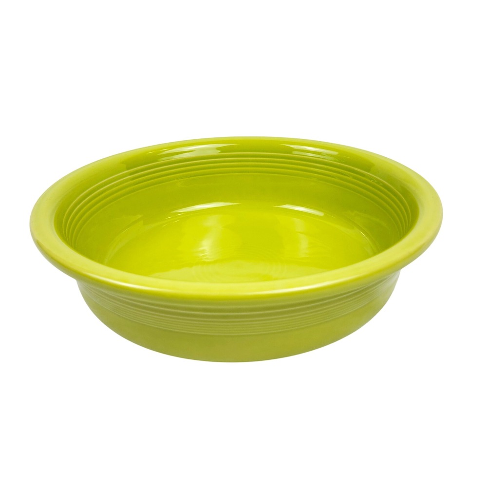 VTG Fiesta Large Serving Bowl 10.5" Chartreuse Green Lemongrass Concentric Rings